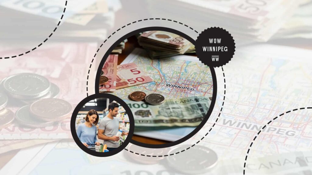piles-of-money-on-a-table-with-a-map-of-winnipeg