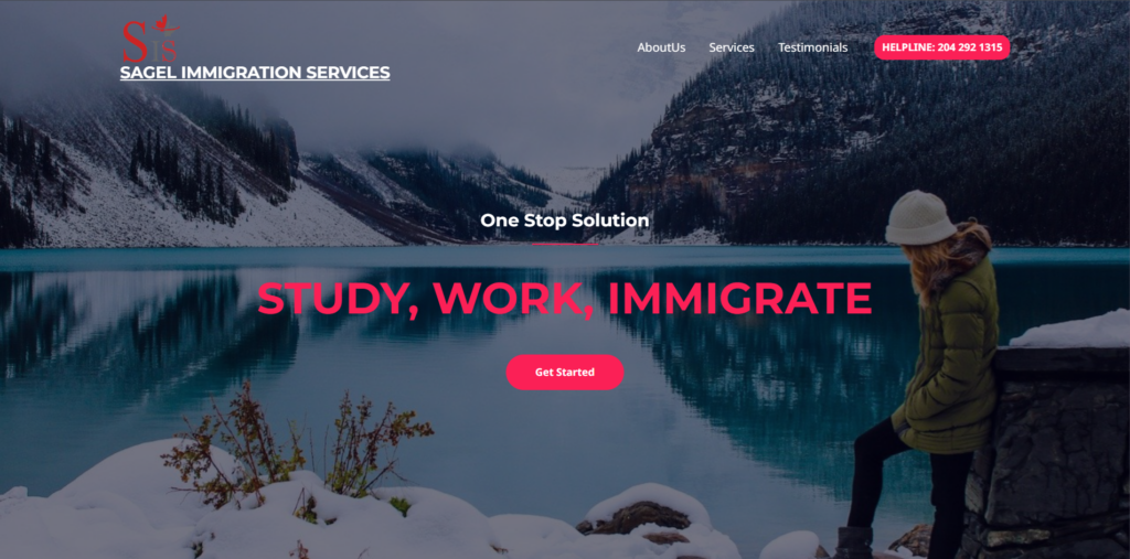 Sagel Immigration Services homepage